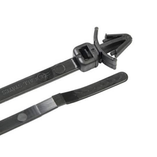 Picture of Del City Cable Ties - Push Mount, 7 in., Black